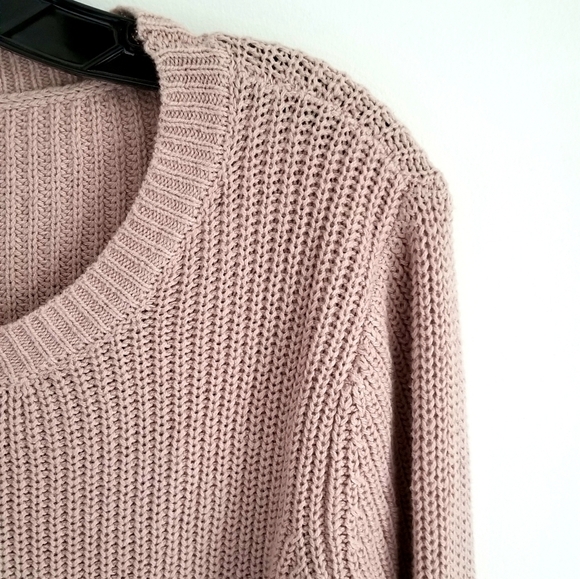 Moon & Madison tan ribbed chunky sweater medium - Picture 3 of 5